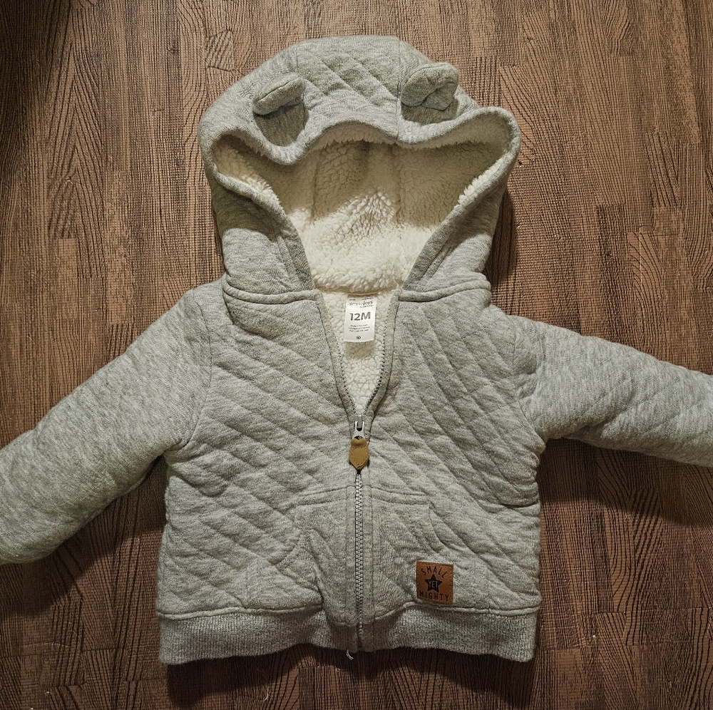 Carter's Gray Quilted Hoodie for Kids